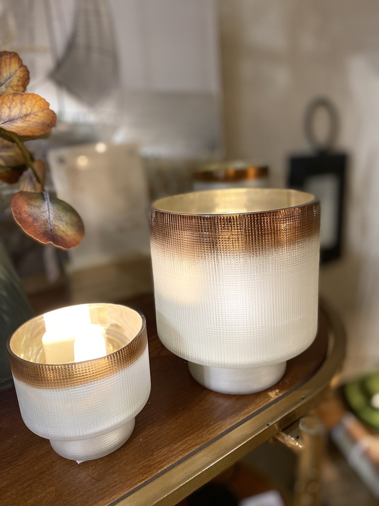 Windlicht Goldoptik 8cm