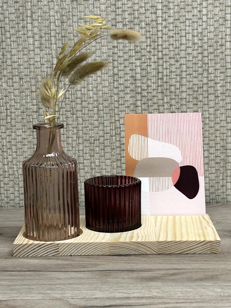 Geschenkset auf Holztablett