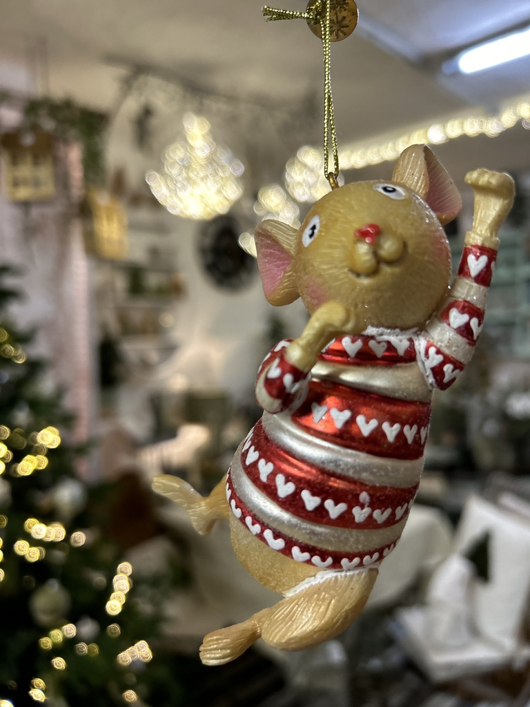 Weihnachtsanhänger Maus