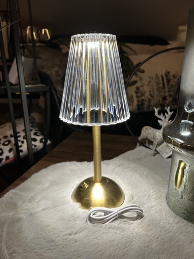 [P0001125] LED Lampe gold aufladbar