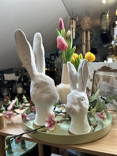 Hasenkopf weiß/gold