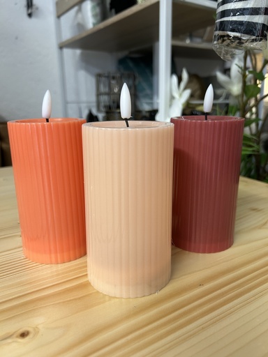 Solarkerze warmweiß 12x6 cm