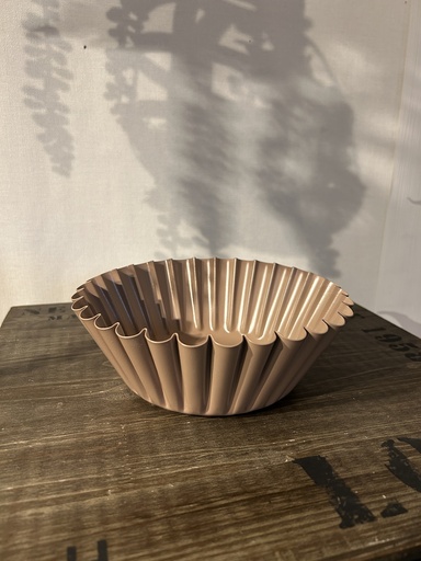 Metallschale rund, gewellt