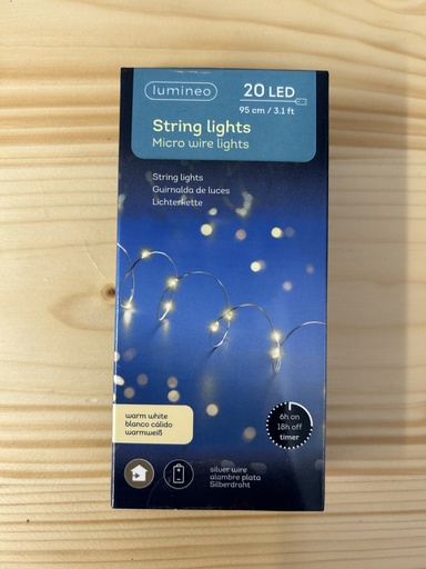 Lichterkette Silberdraht