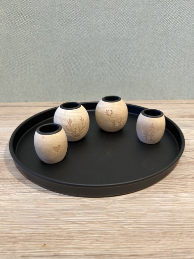 [P0002604] Kerzentablett rund schwarz