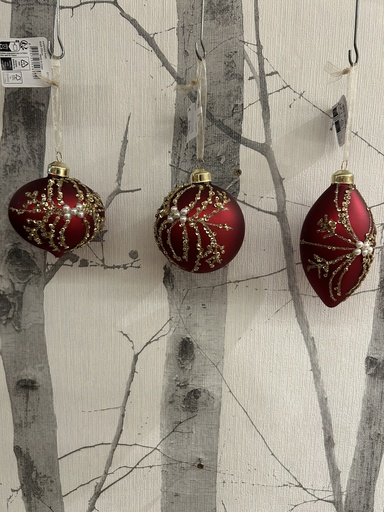 Weihnachtskugel rot nostalgisch