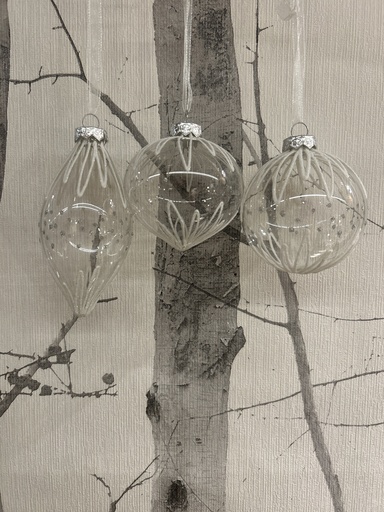 Weihnachtskugel klar, Stripe