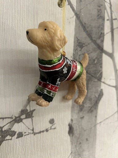 Weihnachtsanhänger Pudel