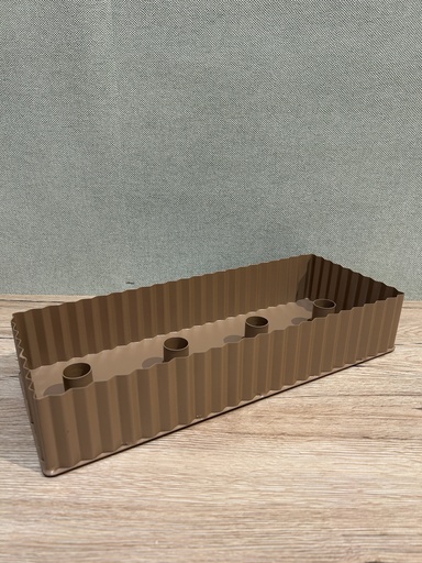 [P0002776] Metallschale Kerzenhalter rechteckig