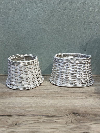 Lampenschirm Weide weiß