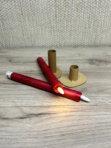 [P0000170] LED Stabkerze Rot 2er