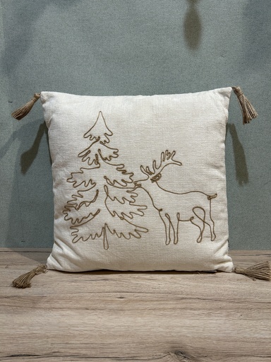 [P0002905] Weihnachtskissen naturweiß