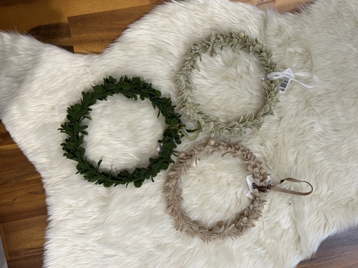 Mistelblatt Dekoring mit Samtbezug