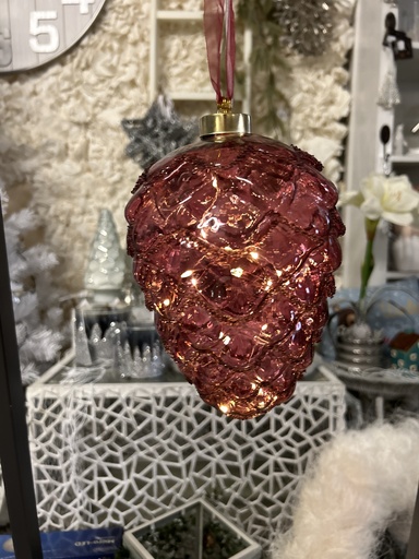 [P0003011] Zapfen beleuchtet 15 LED "beere"