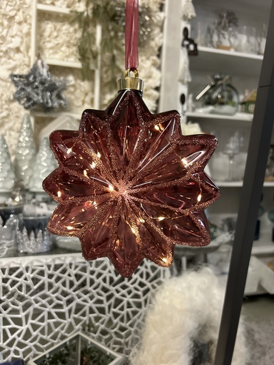 [P0003014] Stern gezackt beleuchtet 15 LED "beere"