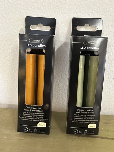LED Stabkerze 2er Set mit Flammeneffekt