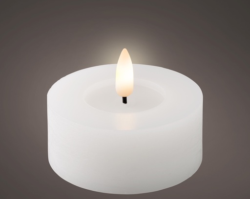 [P0003387] LED Wachskerze mit Flammeneffekt weiß