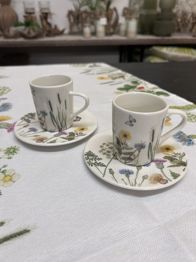 [P0003436] Espresso-Set, "Wild Flowers"
