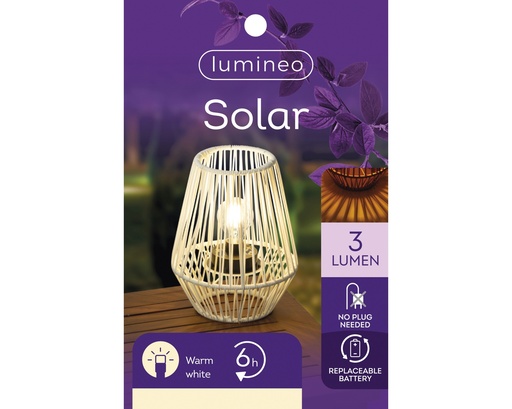 Solar Laterne Kunststoff 3 Lumen
