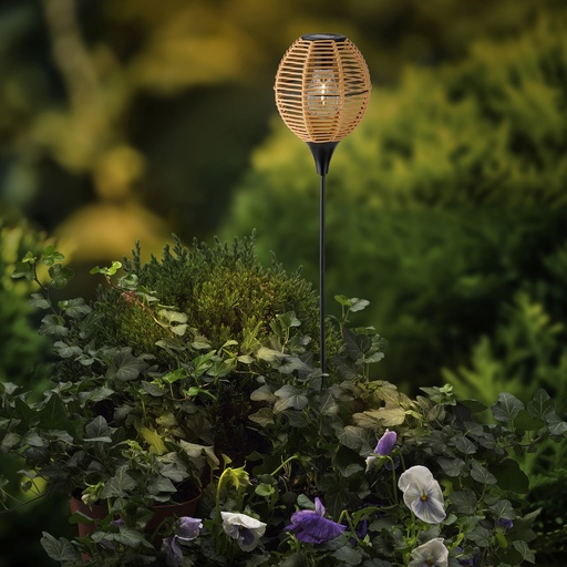 [P0003457] Solar Stabbeleuchtung Kunststoff 5 LED