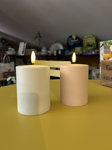 Solar Stumpenkerze Kunststoff Outdoor