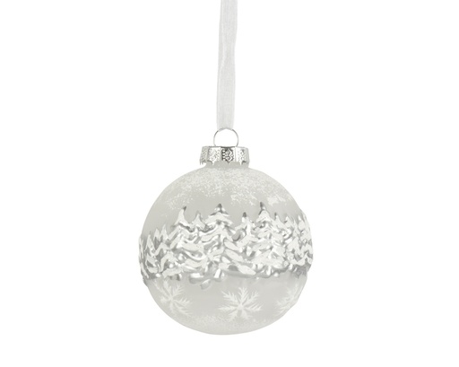 [P0003695] Weihnachtskugel Winterweiß