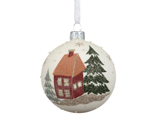 [P0003697] Weihnachtskugel Winterlandschaft