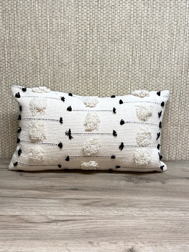 [P0000425] Kissen schwarz-weiß mit Füllung, 50x30cm