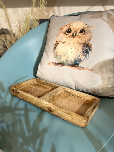 [P0000520] Holztablett rechteckig mit Unterteilung