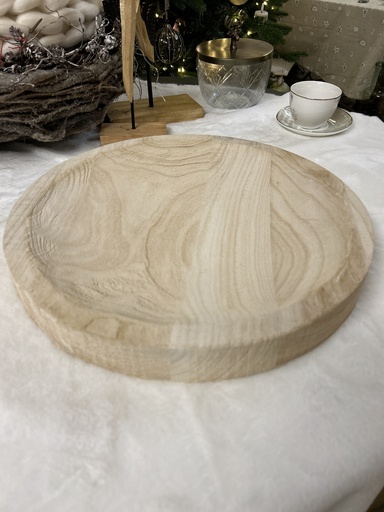 [P0000916] Holztablett rund natur
