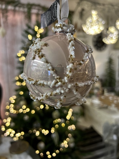 [P0000953] Weihnachtskugel Perlendekor