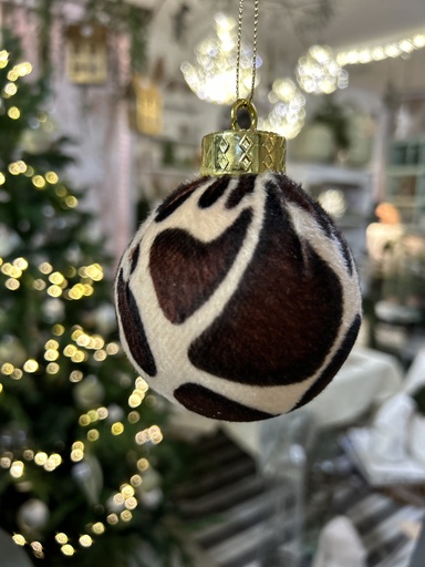 [P0000977] Weihnachtskugel Leo-Muster